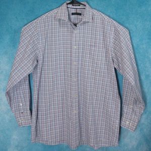 Tommy Hilfiger Reg Fit Stretch Wrinkle Resistant Mens Long Sleeve Shirt, Size L